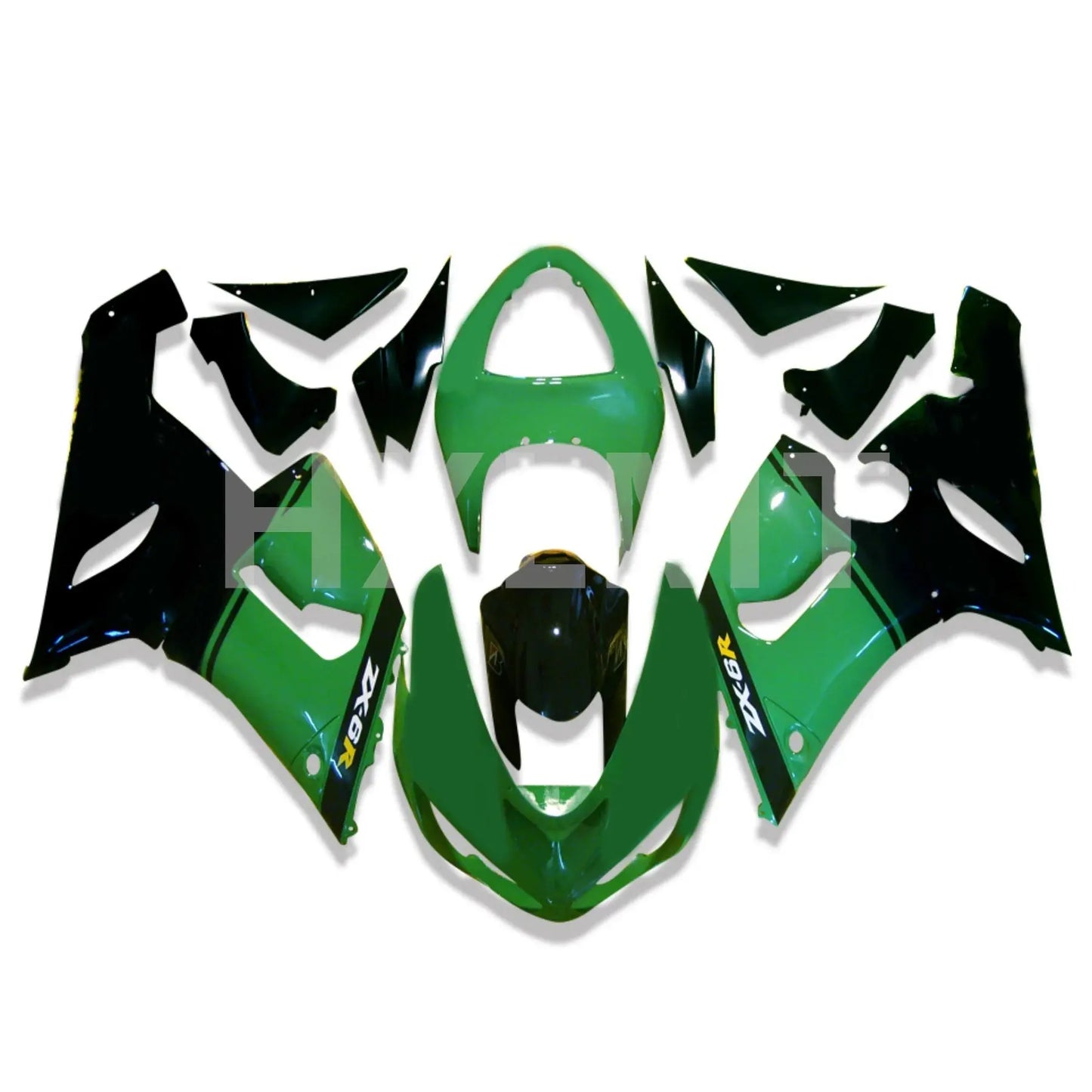 100% Fitment Motorcycle Accessaries Fairing Kit For KAWASAKI Ninja 6R 05 056 ZX - 6R 636 2005 2006 ZX 6R 05 06 Injection Green - HXLMOTOR