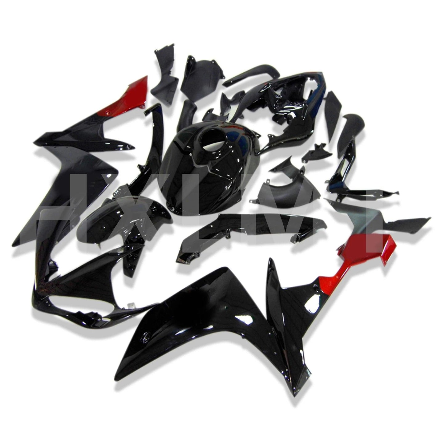 100% Injection Molding Bodywork Set For YAMAHA R1 Fairing Kit 07 08 Matte Black Fairings Set YZF R1 2007 2008 - HXLMOTOR