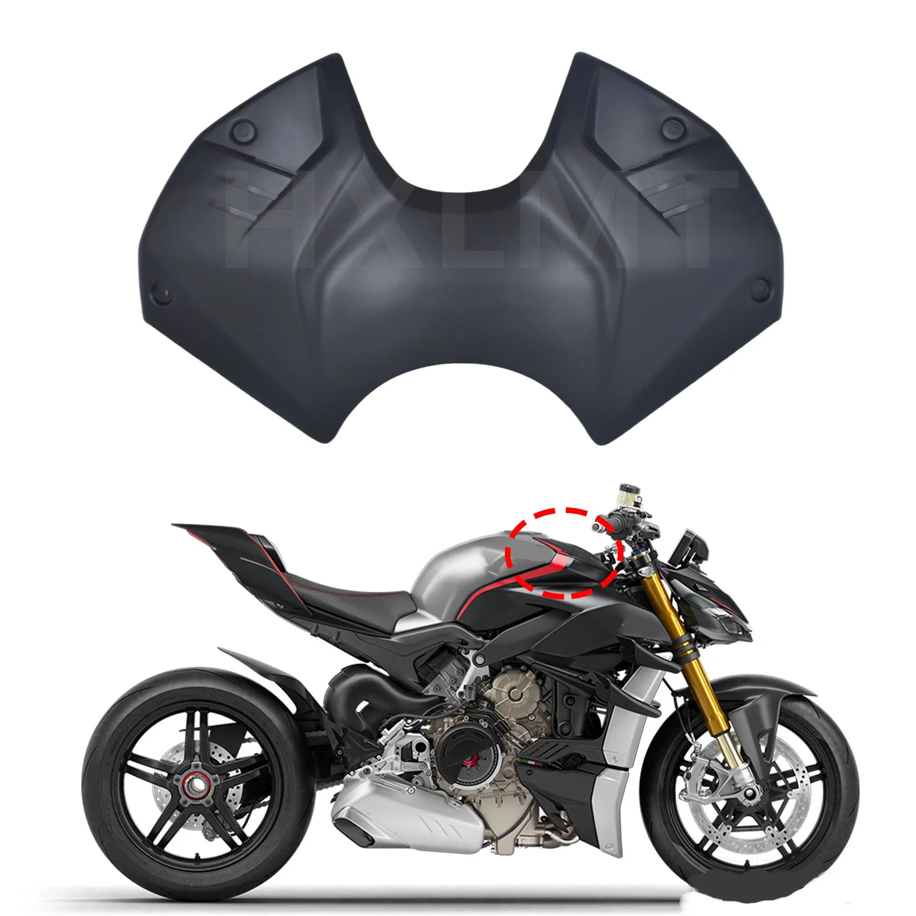 2020 - 2022 For DUCATI Streetfighter V4 V4S SP 2021 Accessories Motorcycle Carbon Fiber Front Fuel Tank Cap Battery Cover Fairing - HXLMOTOR