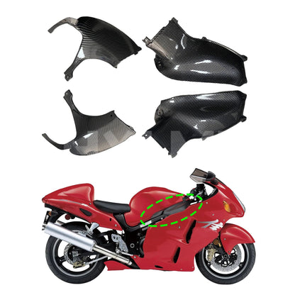 4Pcs Motorcycle Modified For Suzuki Hayabusa GSX1300R GSX 1300R 99 - 2007 Upper Front Dash Ram Air Duct Cover Carbon Fiber Fairing - HXLMOTOR