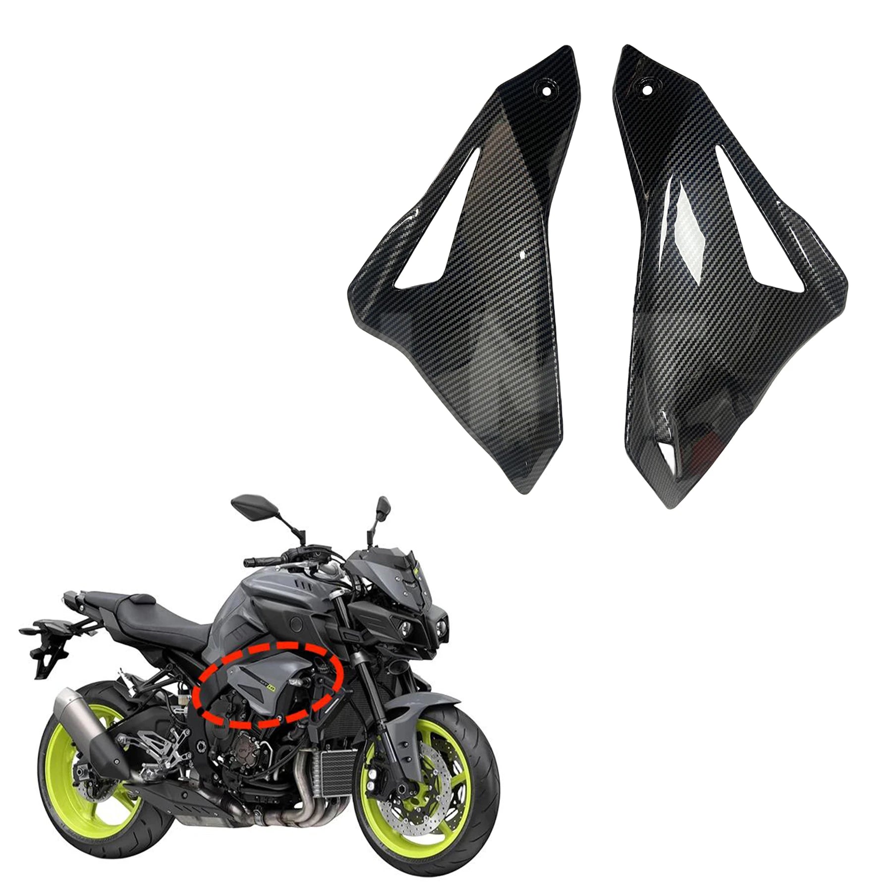 For YAMAHA FZ-07 MT-07 FZ07 MT07 FZ 07 MT 07 2017 - 2020 Motorcycle High Quality ABS Injection Small Frame Side Plate Fairing HXLMOTOR