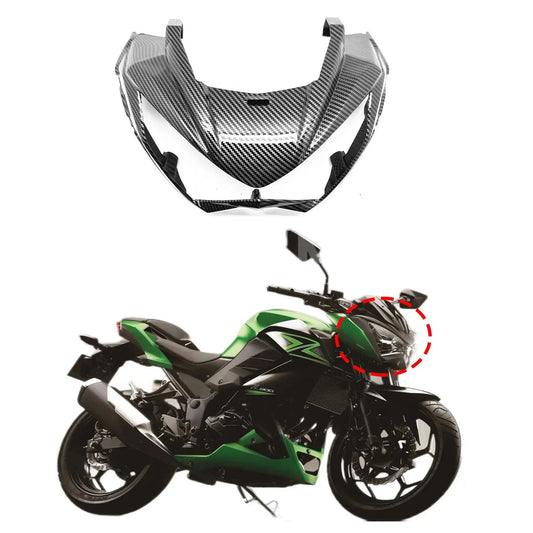 Fairing Kit Fit For Kawasaki Z250 2013-2018 Z300 2014-2017 Upper Cowling Front Headlight Side Cover Panel Windshield Windscreen HXLMOTOR