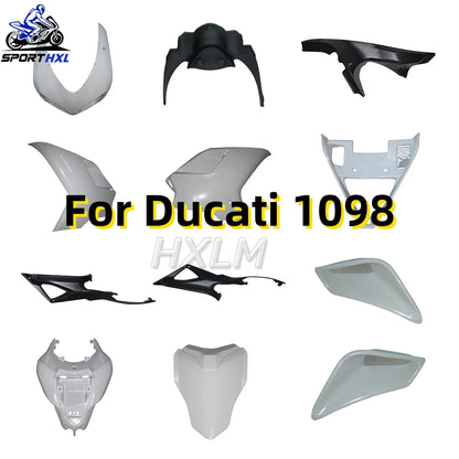 Unpainted Cowling For DUCATI 1198 1098 848 2007 2009 2010 2011 2012 Accessories Bodywork Fairing Components Plastic Parts HXLMOTOR