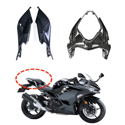 Fit For KAWASAKI EX400 Ninja 400 Ninja400 Z400 2018-2023 Bright Black Motorcycle Rear Seat Side Fairing Cowl Panel Accessories HXLMOTOR