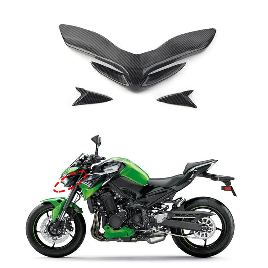 For KAWASAKI Z900 Z 900 z900 2017 2018 2019 Front Fairing Aerodynamic Winglets Front Beak Nose Cone Extension Cover Extender HXLMOTOR