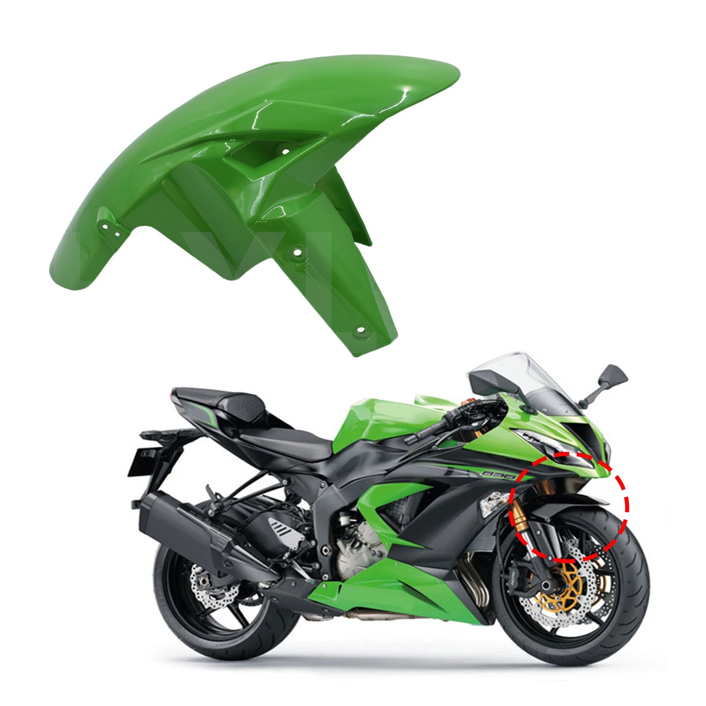 Front Fender Mud Splash Guard Mudguards For KAWASAKI ZX-6R 2019-2023 10R 19-23 ABS Injetion Accessories HXLMOTOR