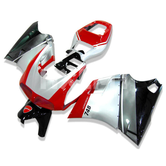 Motorcycle Fairings Kit For DUCATI 748 916 02 03 04 996 998 1994 - 2003 2004 Top Injection Red White Bodywork Set HXLMOTOR