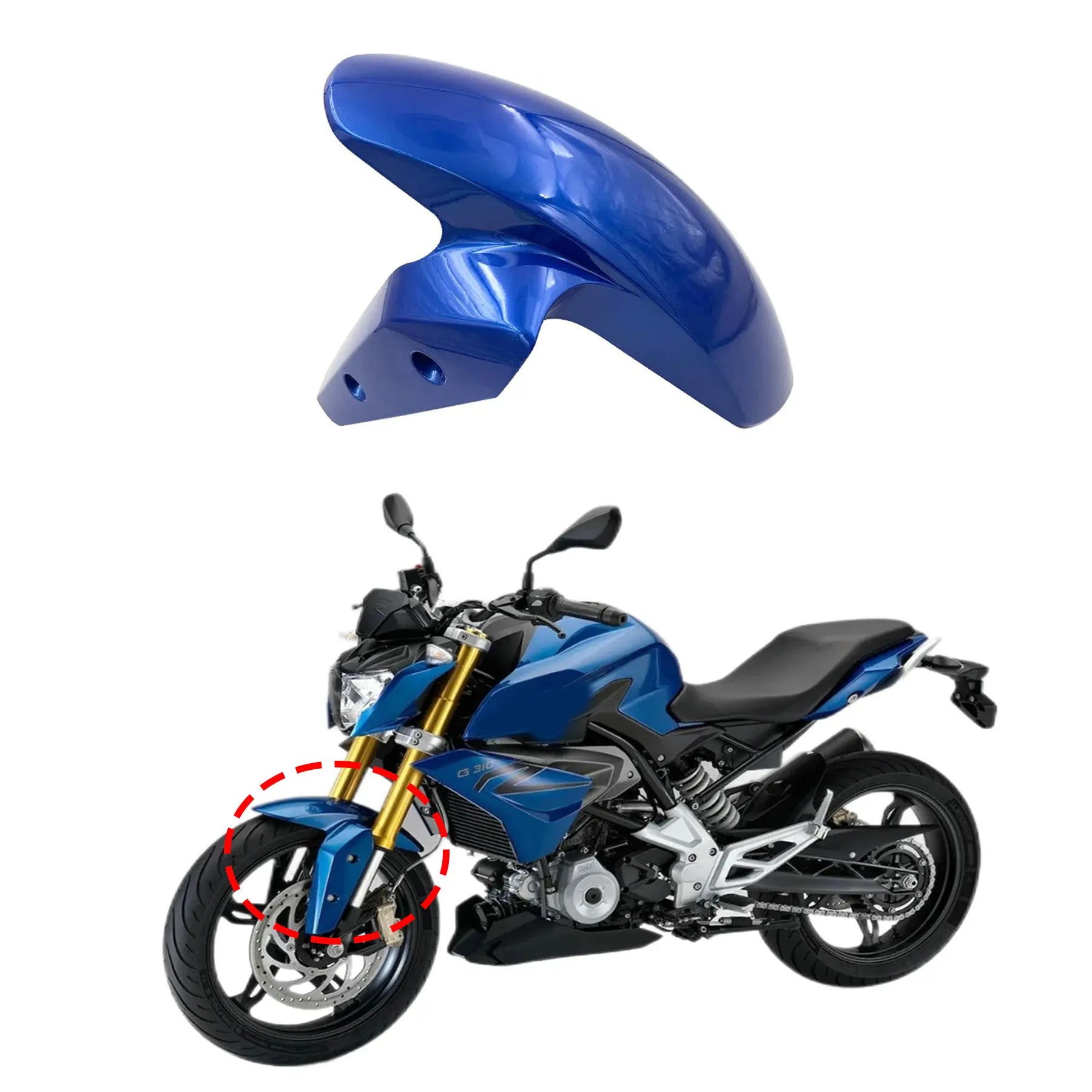 For BMW G310R Motorcycle Mudguard  G310R 2017-2024 Front Fender Splash Guard Tire Hugger Mud Cover Accessories HXLMOTOR