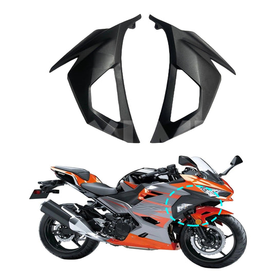 Motorcycle Carbon Fiber Fairing Cowl Turn Signal Panel Cover For Kawasaki NINJA 400 EX400 2018 2019 2020 2021 2022 2023 HXLMOTOR