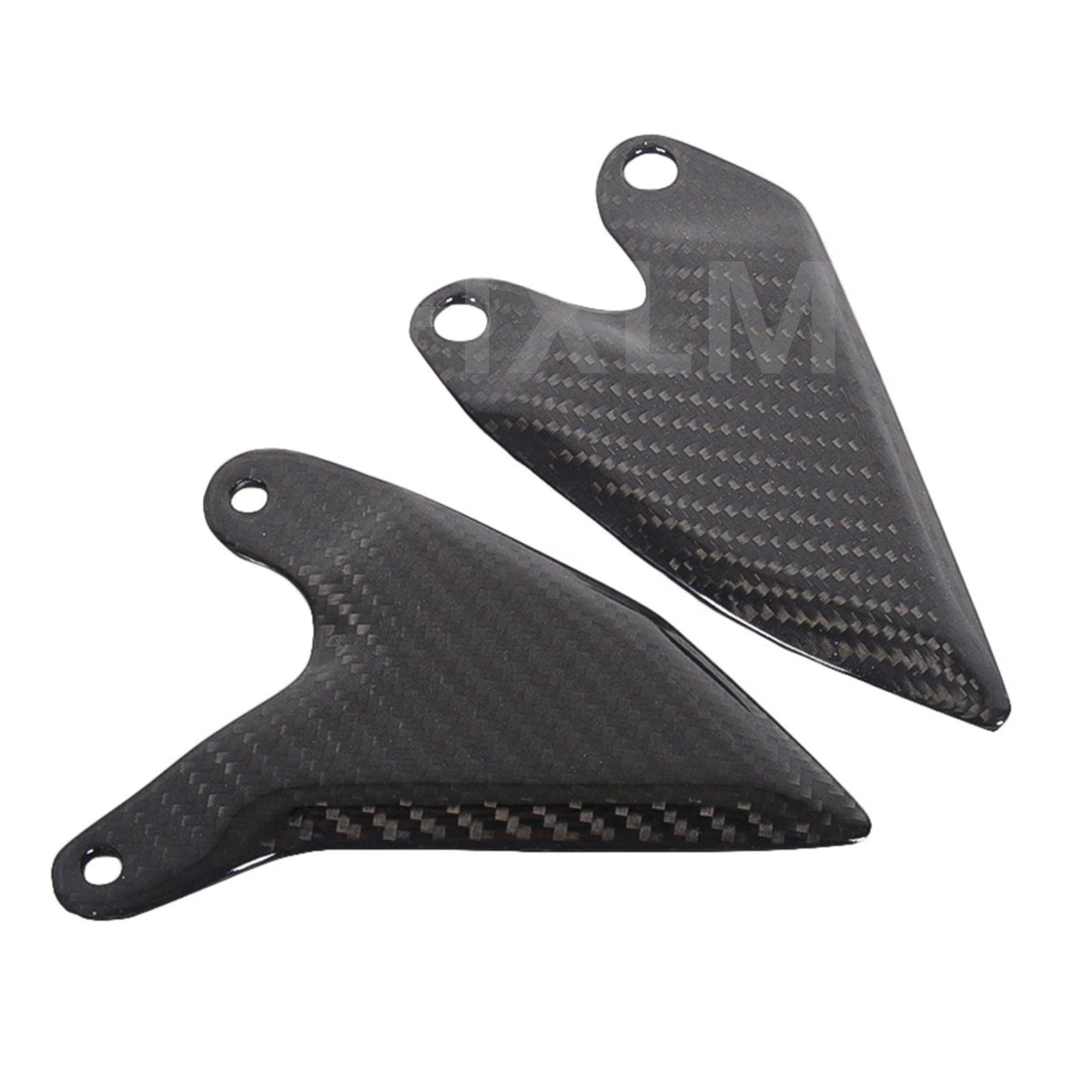 Real Carbon Fiber Motorcycle Footrest Heel Guard Cover For KAWASAKI Ninja400 ZX400 Rearsets Foot Rest Peg Protector HXLMOTOR