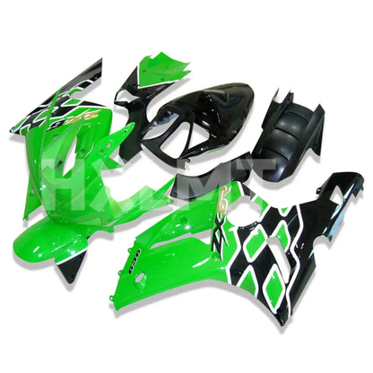 Hot Fairing Kit For Kawasaki ZX6R Fairings 2003 2004 All Glossy Black Plastic Bodywork Parts ZX-6R 03 04 Ninja 636 AV20 - HXLMOTOR