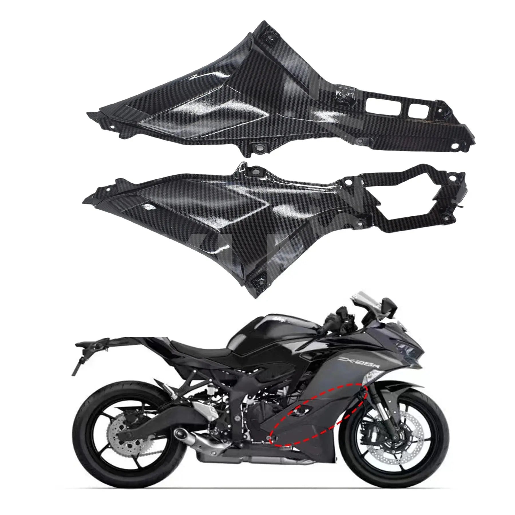 For Kawasaki Ninja ZX-25R Side Cover Motorcycle Side Fairing For Kawasaki ZX25R ZX 25R 2020 2021 Motorcycle Accessories HXLMOTOR