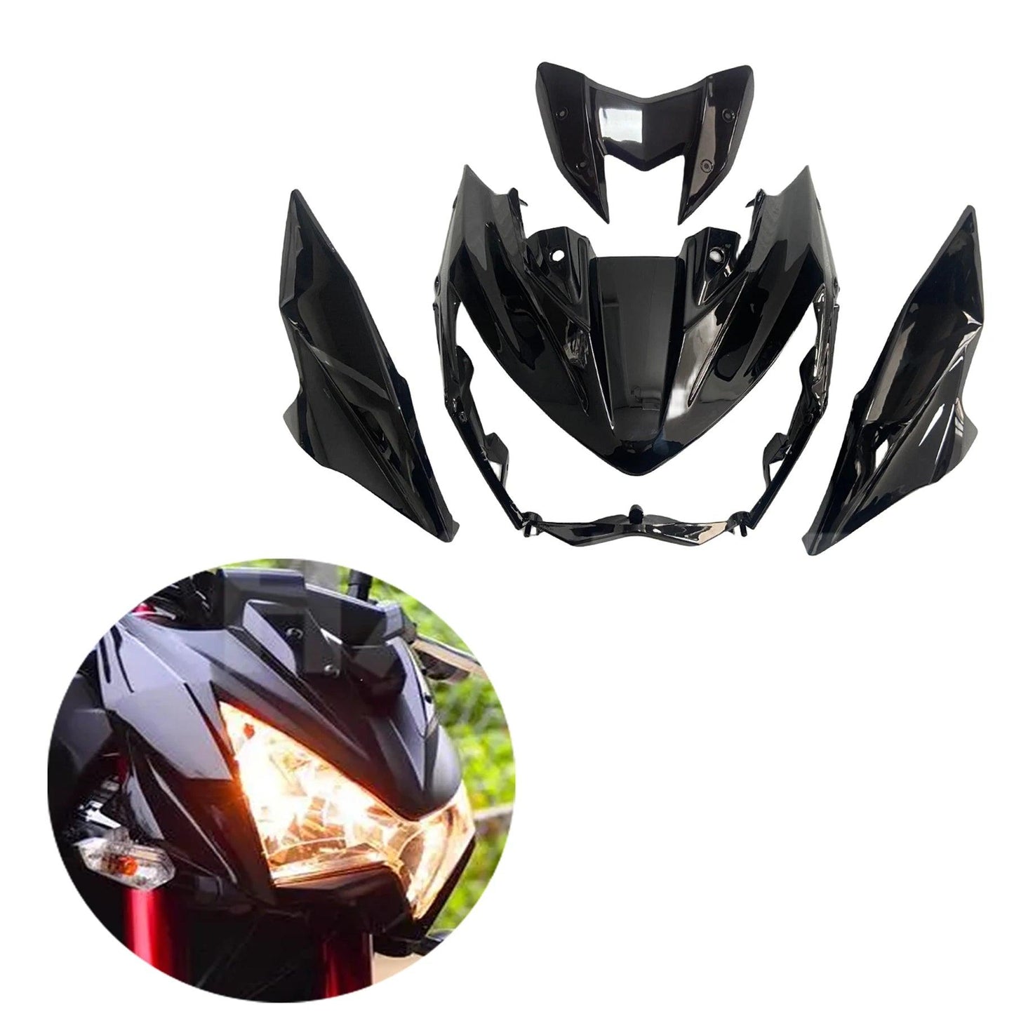 Motorcycle Injection Fairing Upper Nose Fairing Headlight Holder Cover For Kawasaki Z800 2013 2014 - 2016 Z 800 Front Head Cowl HXLMOTOR