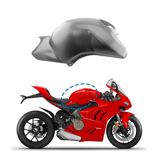 For DUCATI Panigale V4 V4S V4R 2018-2021 2020 Motorcycle Carbon Fiber Front Full Fuel Tank Cover Protector Fairing Kit Parts HXLMOTOR