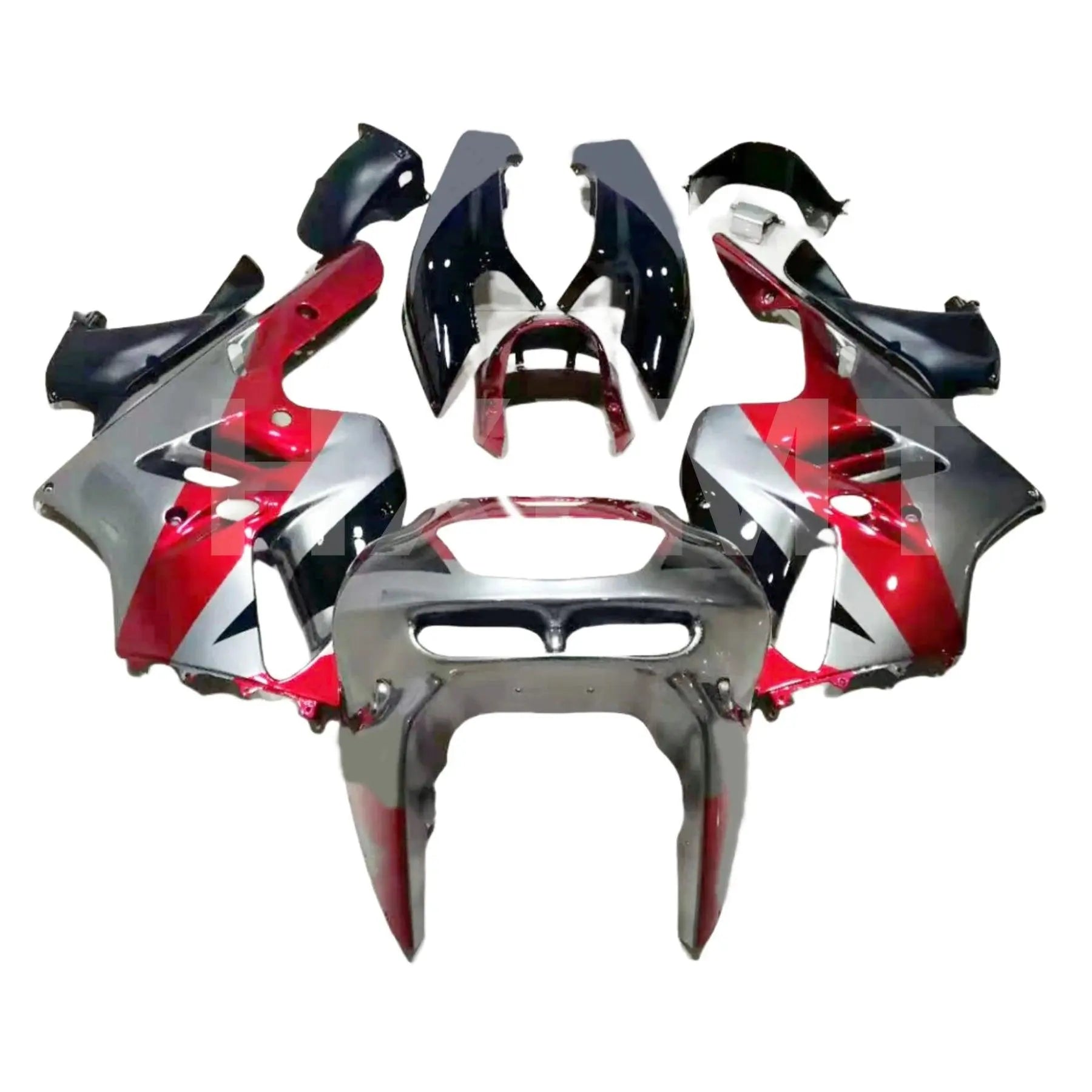 Motorcycle Fairing Kit for KAWASAKI Ninja ZX9R 94 95 96 97 ZX 9R 1994 1995 1996 1997 ABS TOP Red Silver Bodywork Set - HXLMOTOR