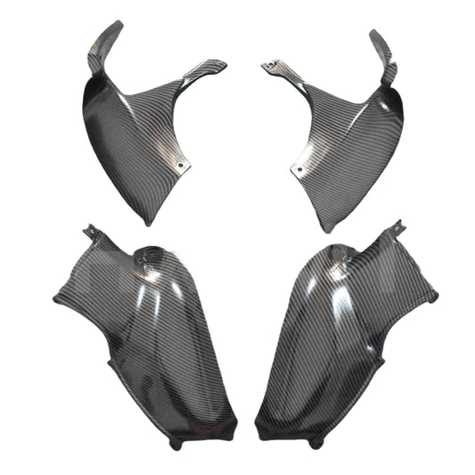 Dipped Carbon Fiber Finish Gas Tank Side Cover Fairing Under Tank Panels Trim Cowling For Suzuki Hayabusa GSX1300R 1999-2007 HXLMOTOR