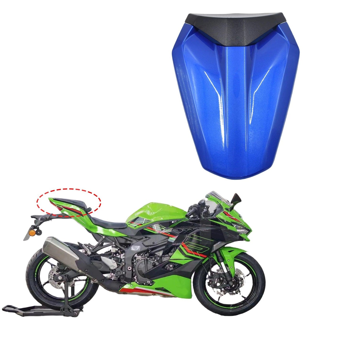 ZX4R ZX25R Rear Seat Cover Cowl For Kawasaki ZX-25R ZX 25R 2023 2024 Motorcycle Passenger Pillion Fairing Cowl ZX-4R Accessories HXLMOTOR