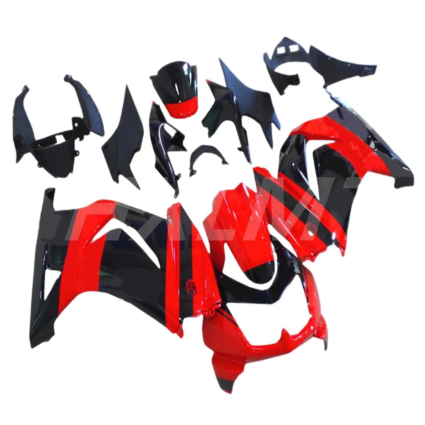 ABS Fairings Kit For KAWASAKI Ninja EX250 08 - 12 EX - 250 EX250 2008 2009 2010 2011 2012 Injection Black Red White Pattern Fitment - HXLMOTOR