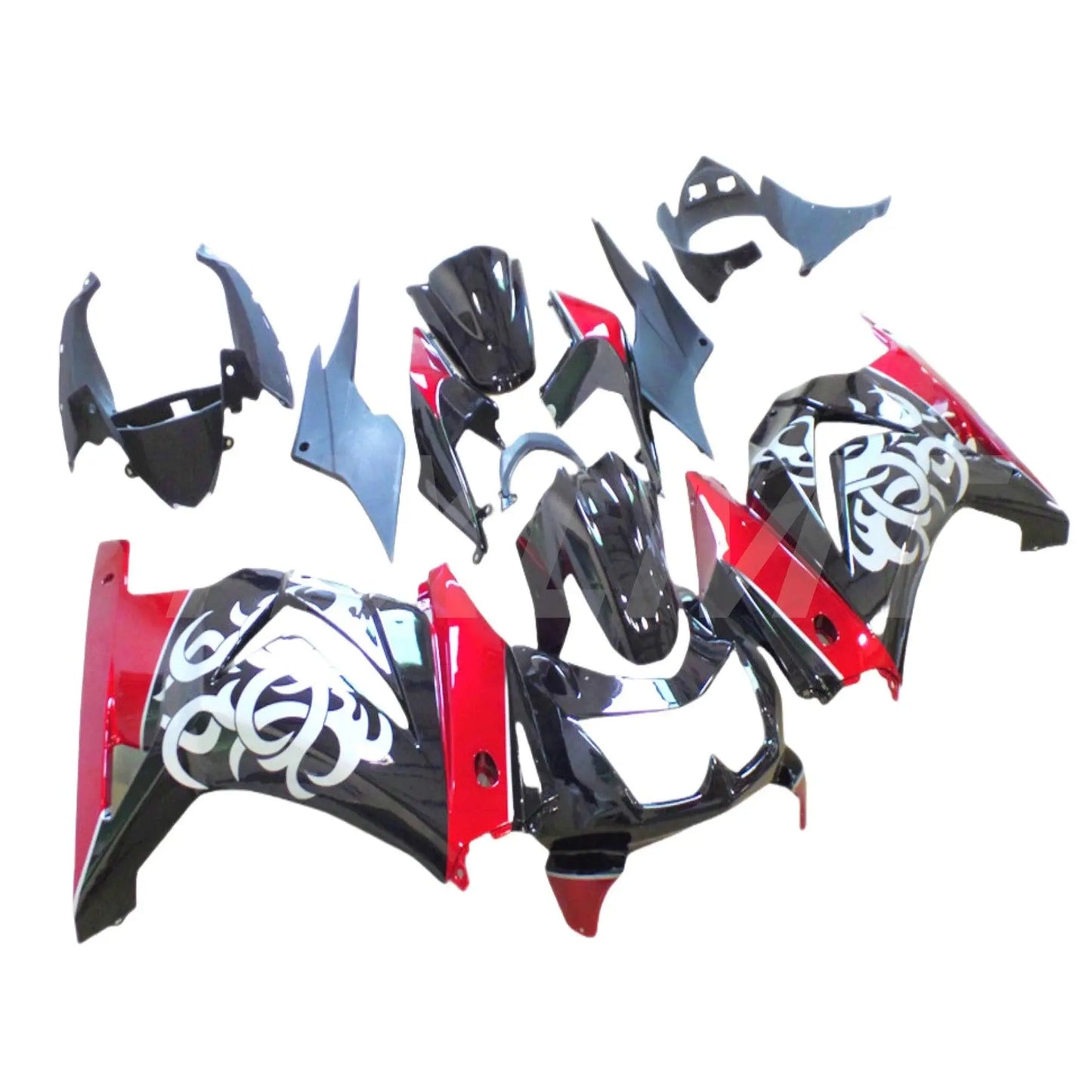 ABS Fairings Kit For KAWASAKI Ninja EX250 08 - 12 EX - 250 EX250 2008 2009 2010 2011 2012 Injection Black Red White Pattern Fitment - HXLMOTOR