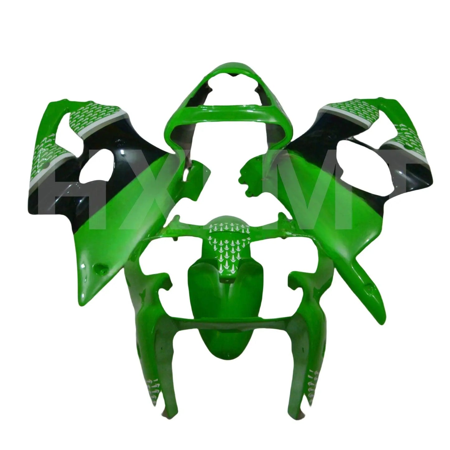 Aftermarket fairings Kits Set For Kawasaki ZX6R 2000 2001 2002 Green White Black Motorcycle Fairing zx6r 00 01 02 Injection - HXLMOTOR